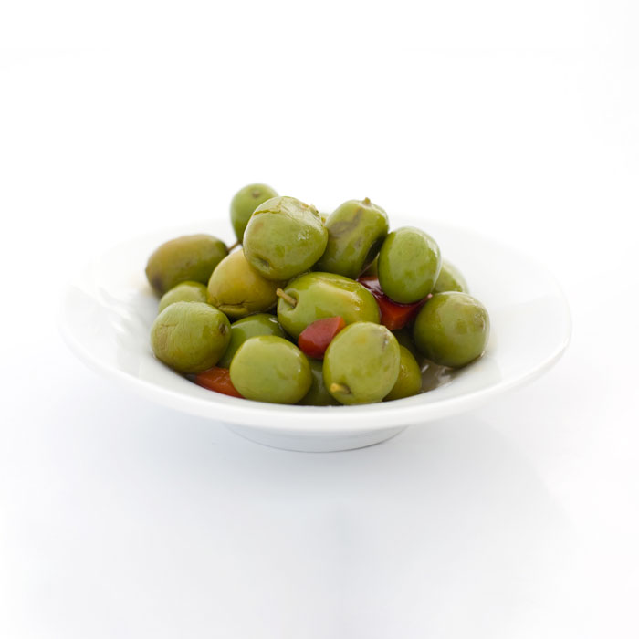 Aceitunas aliñadas y chupadedos